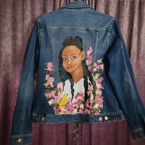 Painted denim jacket